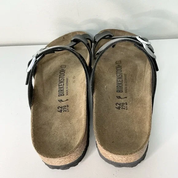 Birkenstock Mayari Black Patent Sz 42 Narrow Fit Leather New With Box - Picture 5 of 8